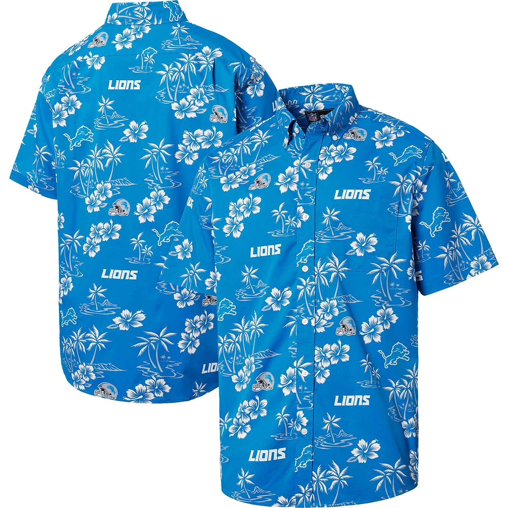 Men's Reyn Spooner Blue Detroit Lions Kekai Button-Up Shirt