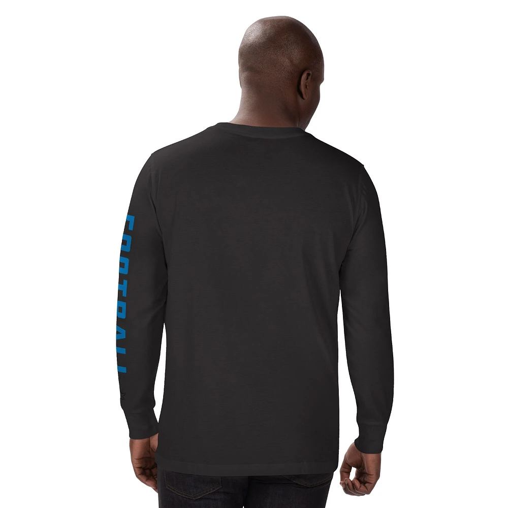 Men's Starter Black Detroit Lions  Half Time Long Sleeve T-Shirt