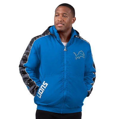 Veste zippée complète du jeudi soir Detroit Lions Starter Blue pour homme