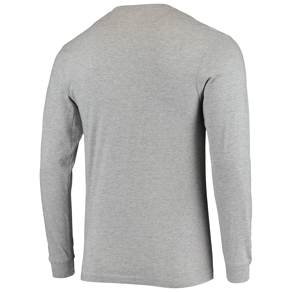 Men's Starter Heathered Gray Detroit Lions Halftime Long Sleeve T-Shirt