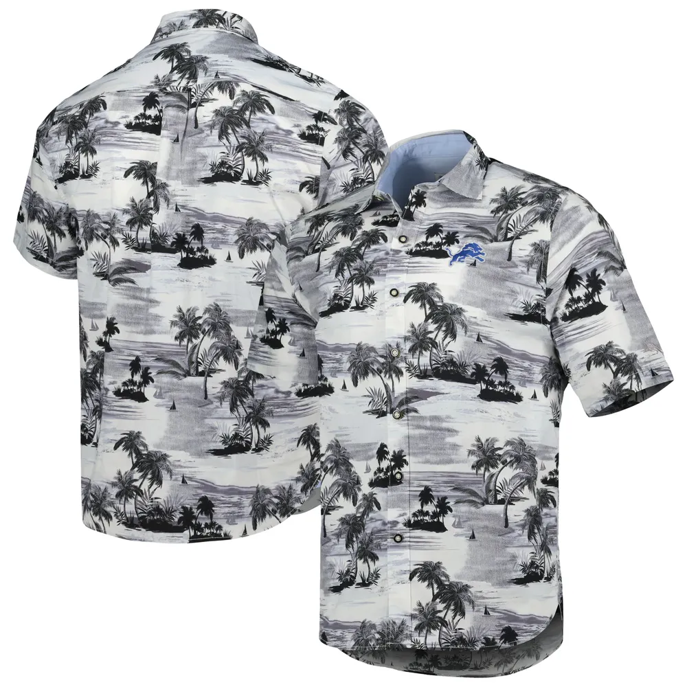 Detroit Lions Tommy Bahama Sport Tropical Horizons Button-Up Shirt - Black