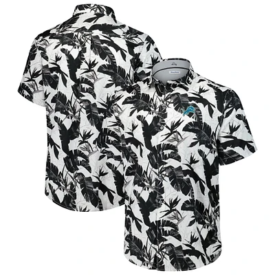 Men's Tommy Bahama Black Detroit Lions Sunnyvale Blooms Camp Button-Up Shirt