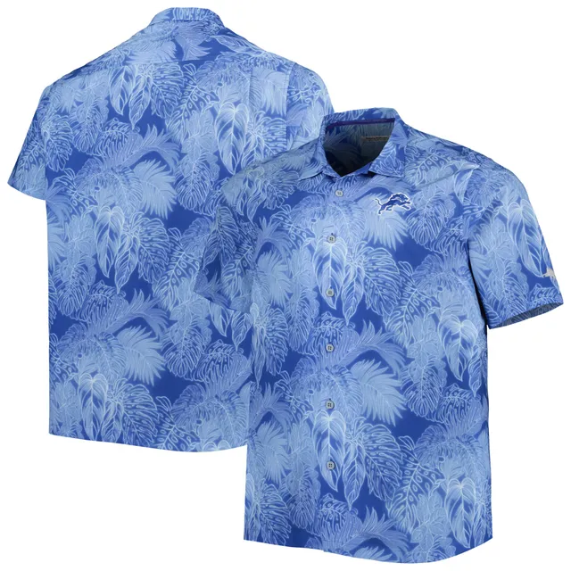 Lids Detroit Lions Tommy Bahama Big & Tall Coast Luminescent Fronds Camp  IslandZone Button-Up Shirt - Blue