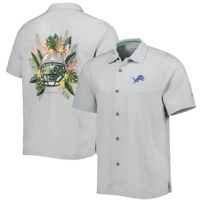 Detroit Tigers Tommy Bahama Short Sleeve Sport Tropical Horizons Shirt  Button Down Shirt - Blue