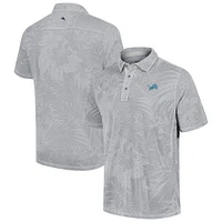 Men's Tommy Bahama Gray Detroit Lions Sport Santiago Paradise Polo