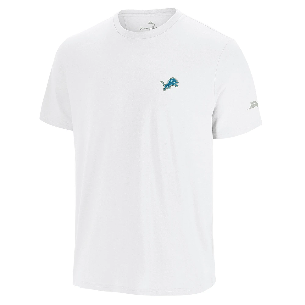 Men's Tommy Bahama White Detroit Lions Sport Torchdown Graphic T-Shirt