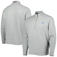 Men's Vineyard Vines Gray Detroit Lions Shep Shirt Quarter-Zip Pullover Top