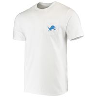 Men's Vineyard Vines White Detroit Lions Team Whale Helmet T-Shirt