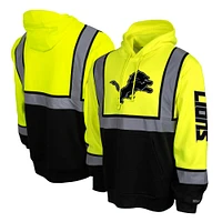 Men's Yellow Detroit Lions High-Visibility Safety Hooded Sweatshirt