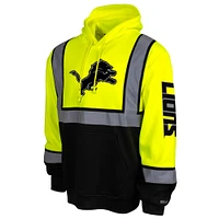 Men's Yellow Detroit Lions High-Visibility Safety Hooded Sweatshirt