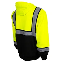 Men's Yellow Detroit Lions High-Visibility Safety Hooded Sweatshirt
