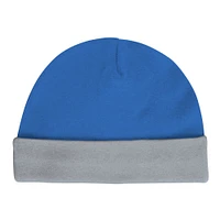 Ensemble body, bavoir et bonnet en tricot Detroit Lions Dynamic Duo pour nouveau-né bébé