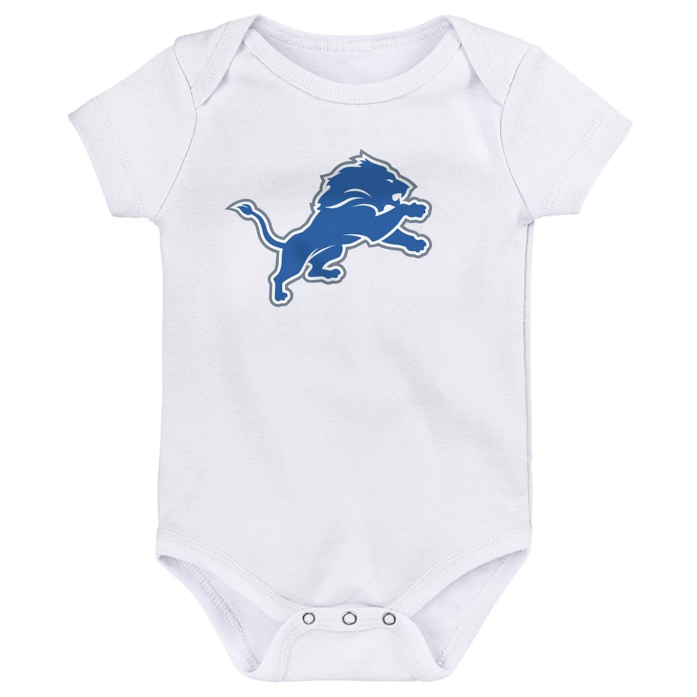 Ensemble de 3 bodys Starter pour nouveau-nés et nourrissons des Detroit Lions Team