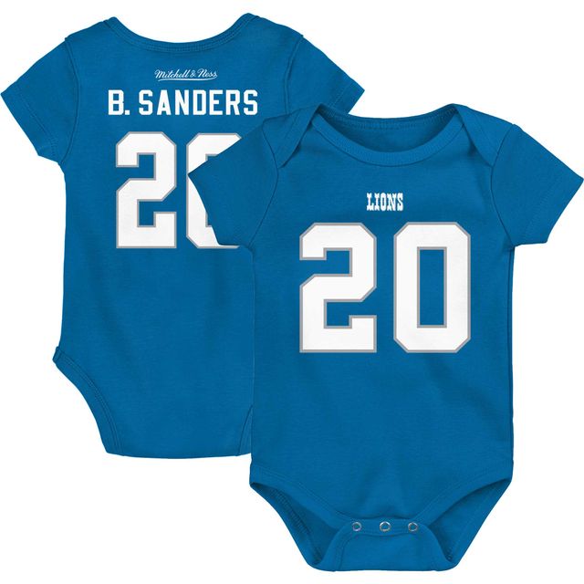 Nouveau-né et nourrisson Mitchell & Ness Barry Sanders Body rétro bleu avec nom numéro des Detroit Lions