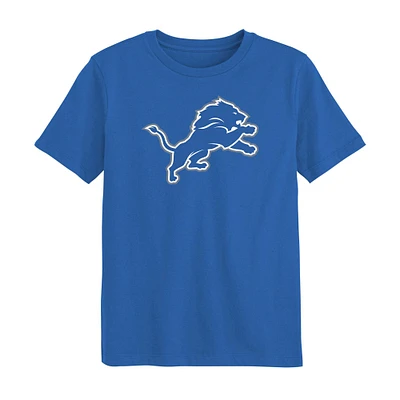 T-shirt bleu avec logo de l'école maternelle Detroit Lions