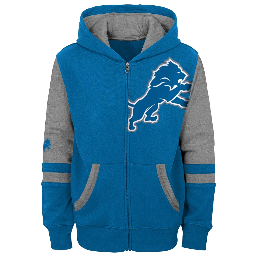 Preschool Blue Detroit Lions Stadium Color Block Full-Zip Hoodie