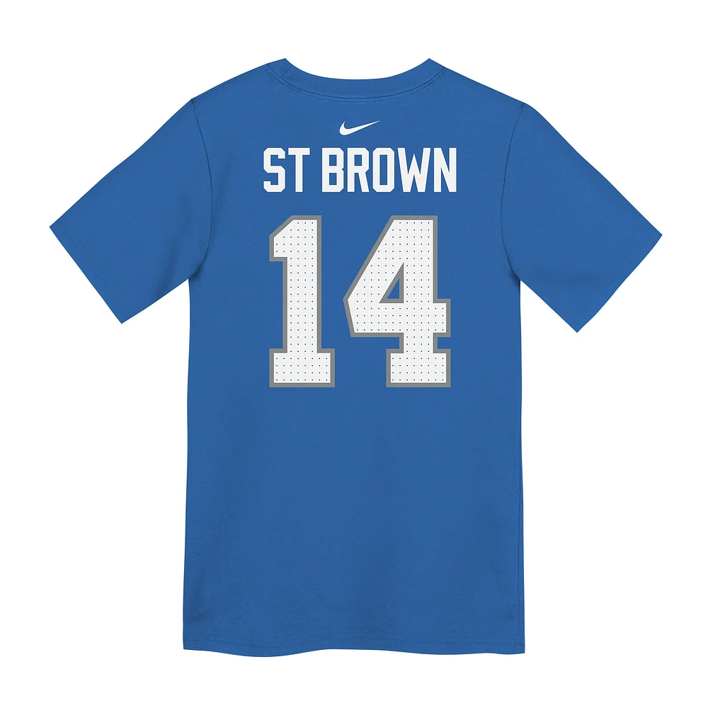 Preschool Nike Amon-Ra St. Brown Blue Detroit Lions Player Name & Number T-Shirt