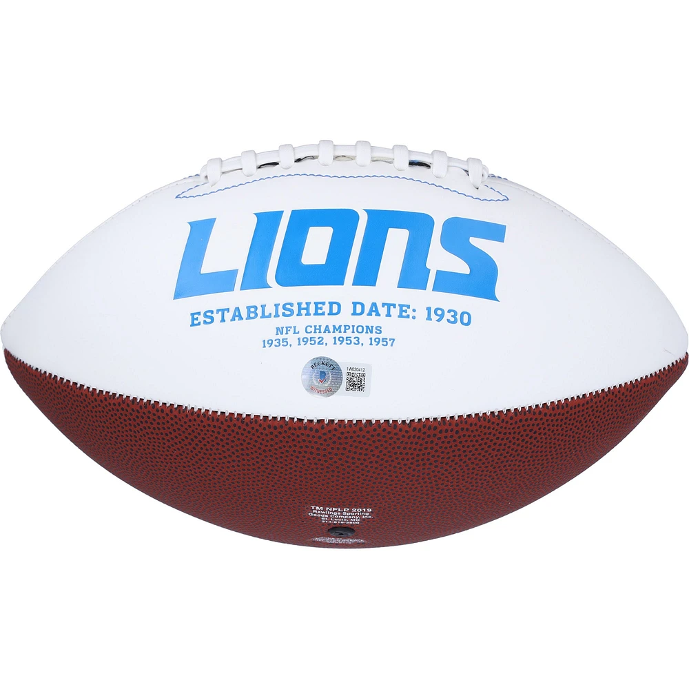 Sam LaPorta Detroit Lions Autographed White Panel Football 