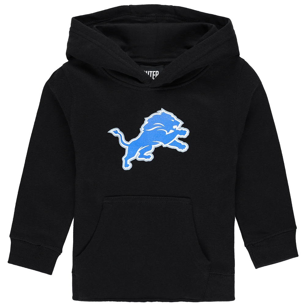 Sweat à capuche noir avec logo Detroit Lions pour tout-petit