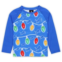 Ensemble pyjama à manches longues pour tout-petits Detroit Lions en deux pièces avec guirlande