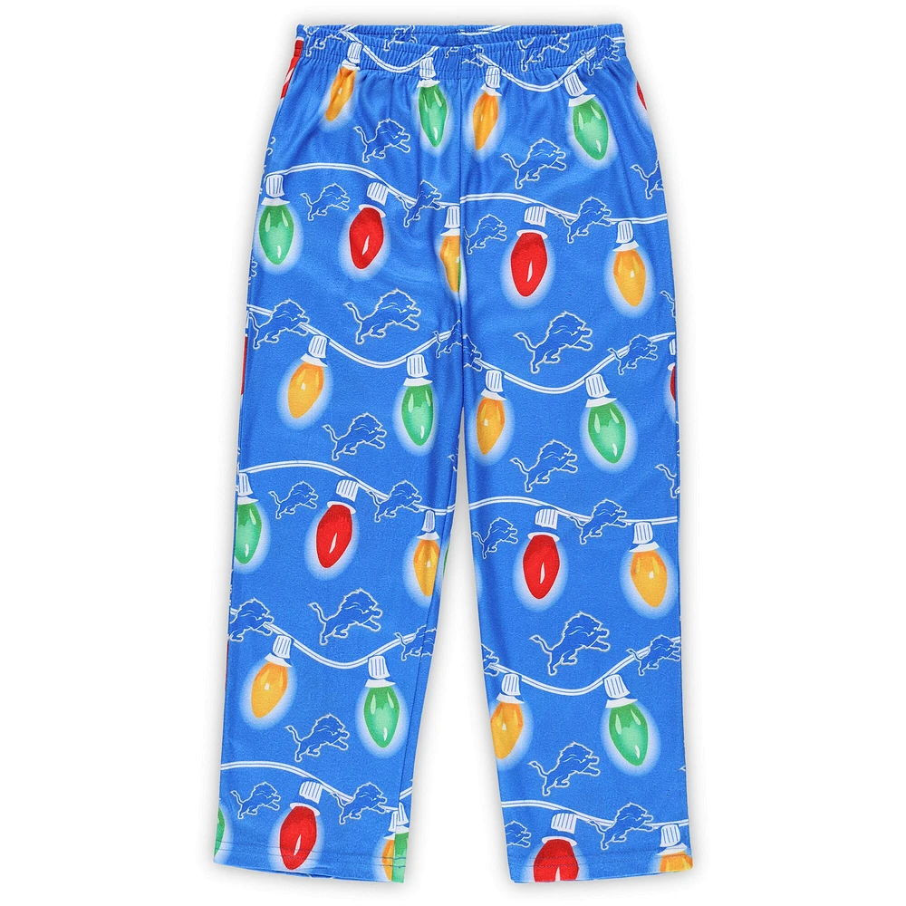 Ensemble pyjama à manches longues pour tout-petits Detroit Lions en deux pièces avec guirlande