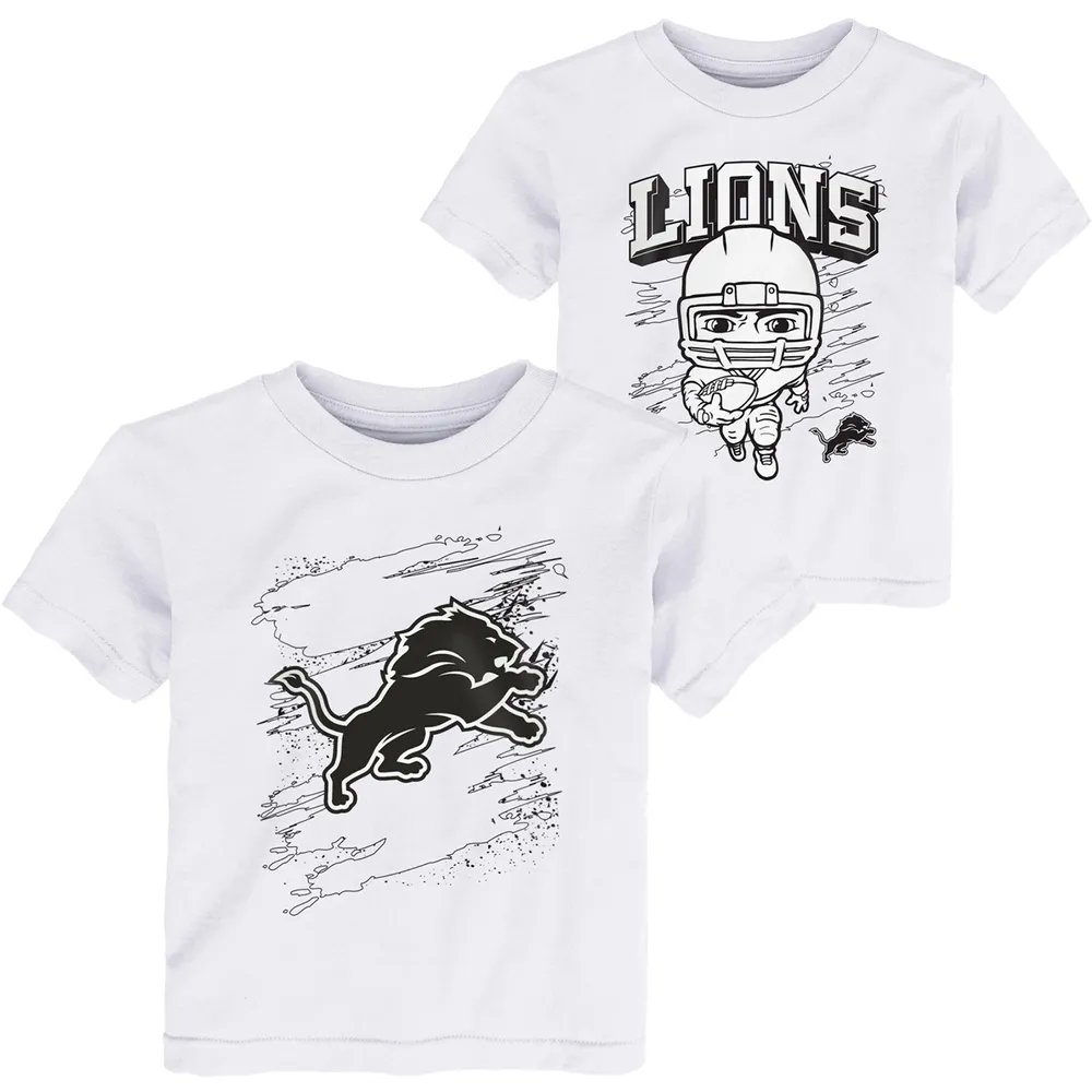 Lids Detroit Lions Toddler Coloring Activity Two-Pack T-Shirt Set - White