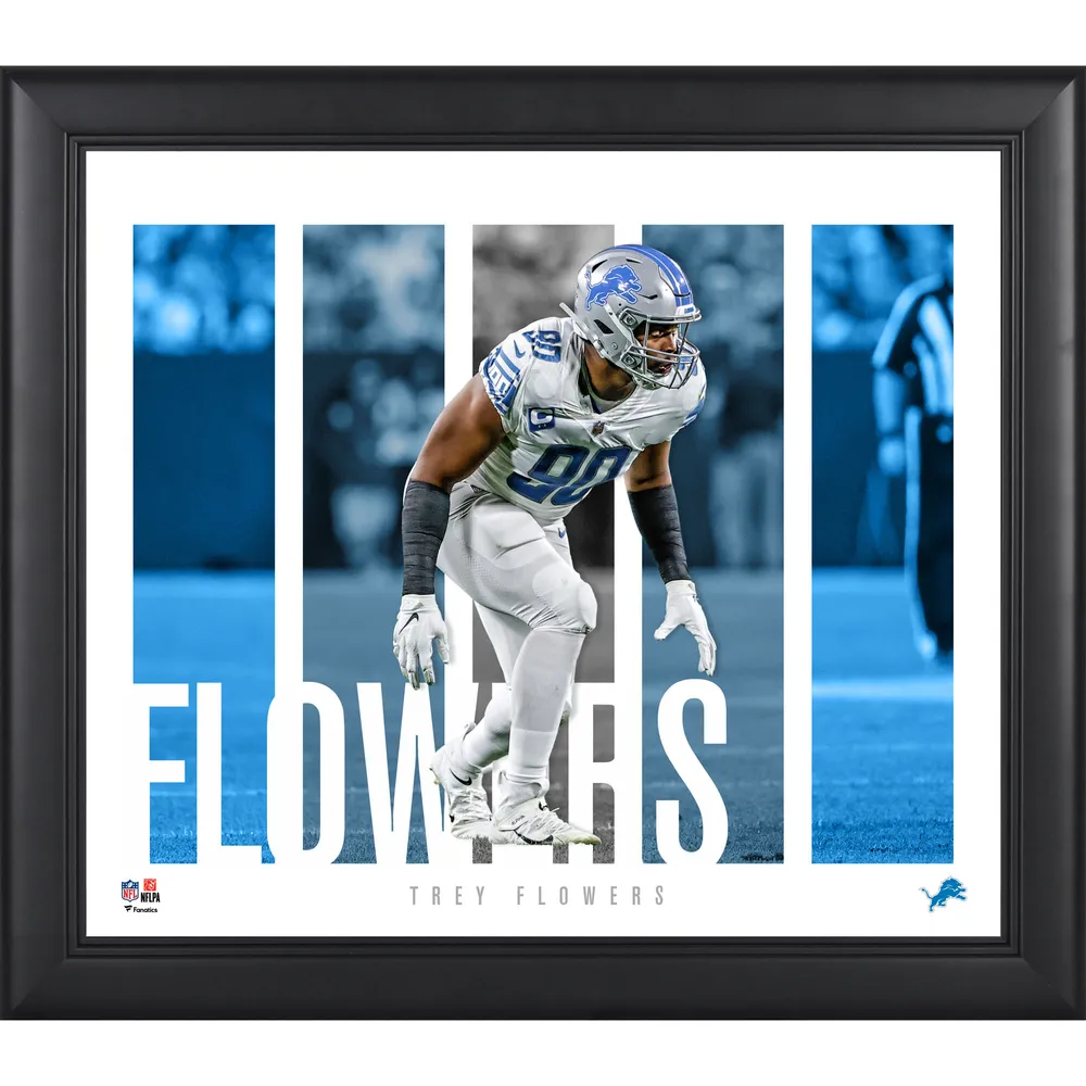 Trey Flowers Detroit Lions Facsimile Signature Framed 11 x 14 Spotlight  Photograph