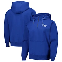 Unisex Dunbrooke  Blue Detroit Lions Defender Quarter-Zip Hoodie