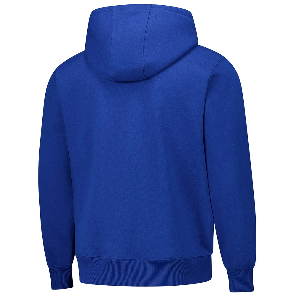 Unisex Dunbrooke  Blue Detroit Lions Defender Quarter-Zip Hoodie