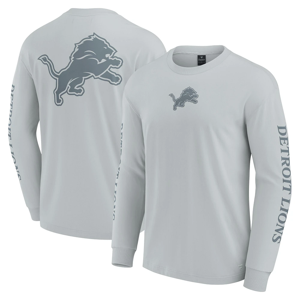 Unisex Fanatics  Gray Detroit Lions Elements Strive Long Sleeve T-Shirt