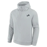 Unisex Fanatics  Gray Detroit Lions Front Office Full-Zip Hoodie