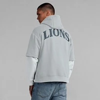 Unisex Fanatics  Gray Detroit Lions Sleek Elements Pullover Hoodie