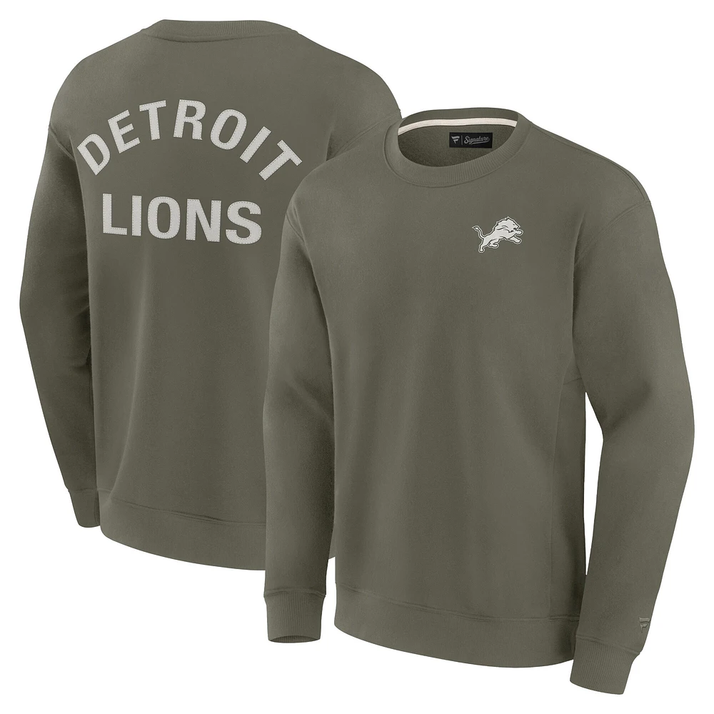 Unisex Fanatics Olive Detroit Lions Elements Super Soft Pullover Sweatshirt