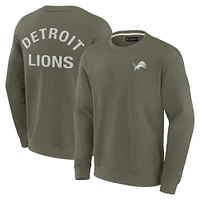 Sweat-shirt unisexe fanatiques olive Detroit Lions super doux