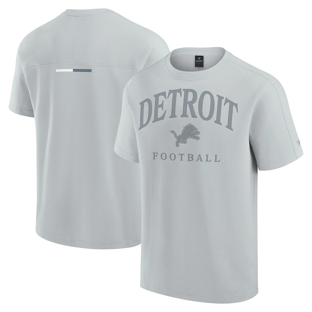 T-shirt unisexe Fanatics Silver Detroit Lions Elements Flex Tri-Blend