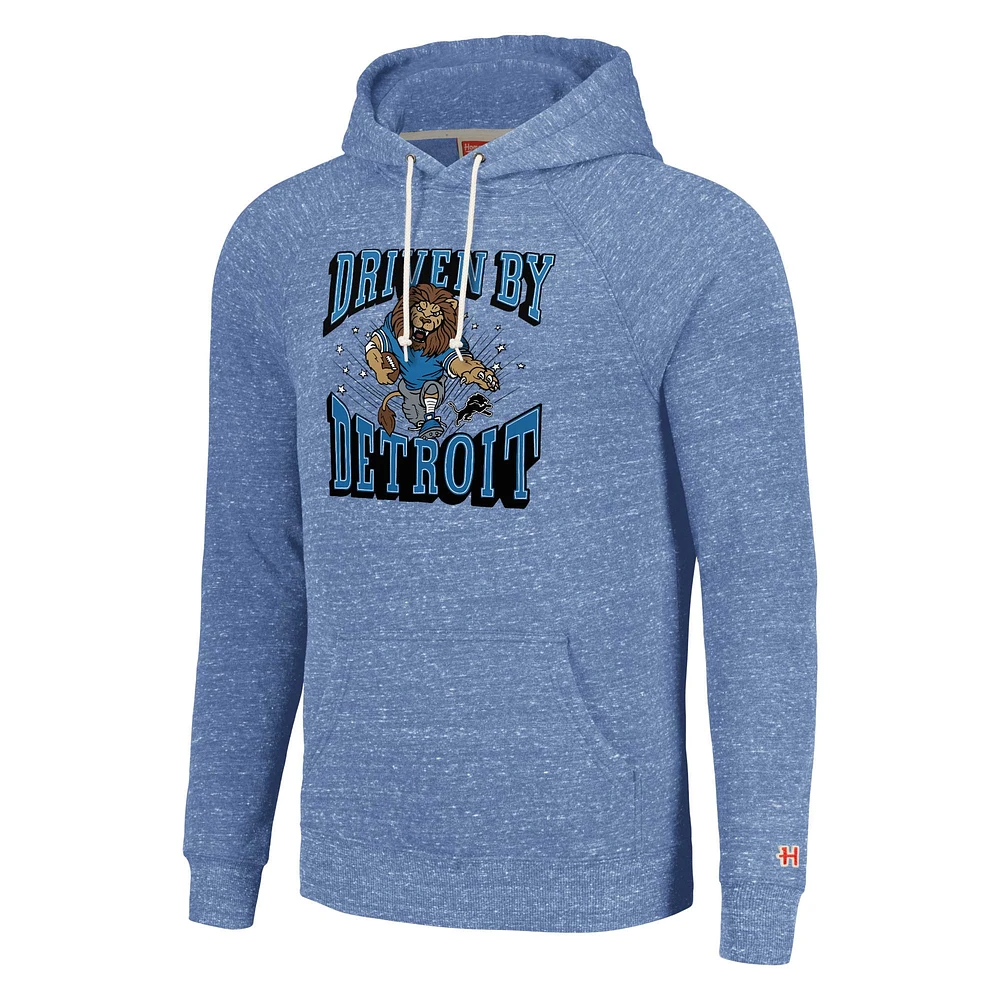 Unisex Homage Blue Detroit Lions Hyperlocal Raglan Pullover Hoodie
