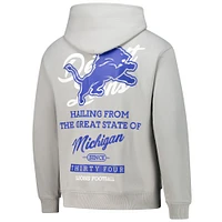 Unisex The Wild Collective Silver Detroit Lions Fleece Pullover Hoodie