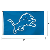 WinCraft Detroit Lions Single-Sided 3' x 5' Deluxe Mascot Flag