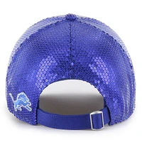Women's '47  Blue Detroit Lions Dazzle Clean Up Adjustable Hat