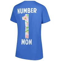 Women's Fanatics  Blue Detroit Lions Plus Mother's Day Floral V-Neck T-Shirt