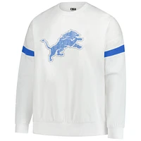 Women's Fanatics  White Detroit Lions Plus Fleece Pullover Sweatshirt