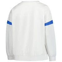 Women's Fanatics  White Detroit Lions Plus Fleece Pullover Sweatshirt