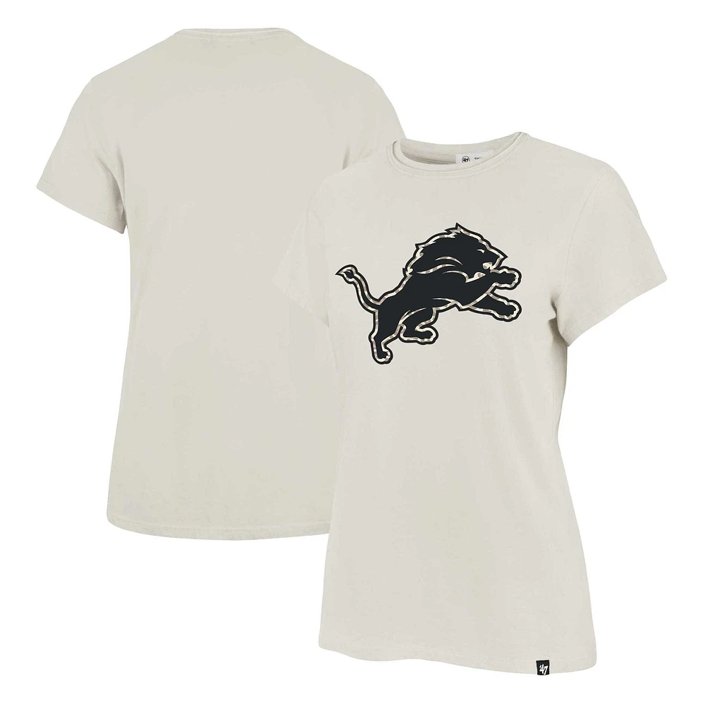 Women's '47 Cream Detroit Lions Panthera Frankie T-Shirt