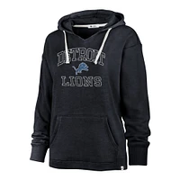 Women's '47  Navy Detroit Lions Plus Clarity Kennedy Pullover Hoodie