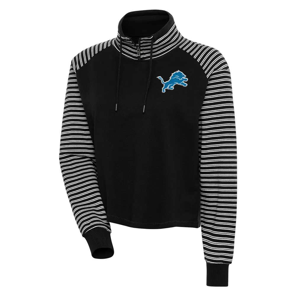 Lids Detroit Lions Antigua Women's Action Chenille Pullover Hoodie -  Heathered Black