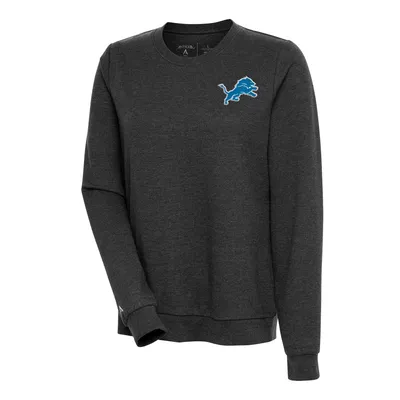 Women's Antigua Black/White Detroit Lions Play Long Sleeve T-Shirt