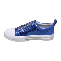 Women's Cuce Blue Detroit Lions Team Sequin Sneakers