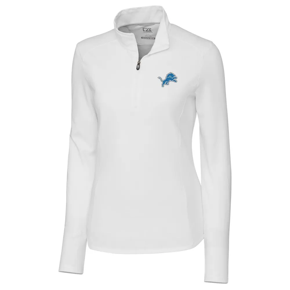 Lids Detroit Lions Cutter & Buck Women's Advantage Quarter-Zip Pullover  Jacket - White