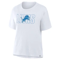 Women's Fanatics Ash Detroit Lions Line Em Up T-Shirt