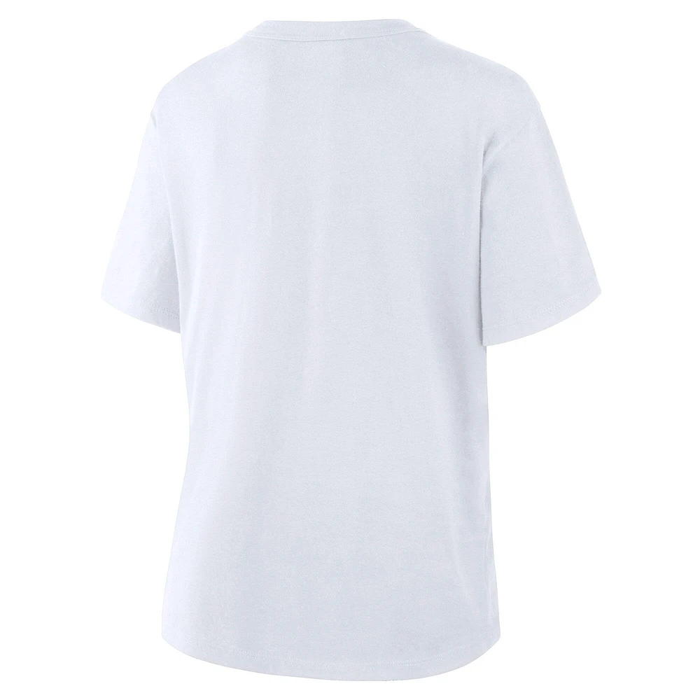 Women's Fanatics Ash Detroit Lions Line Em Up T-Shirt